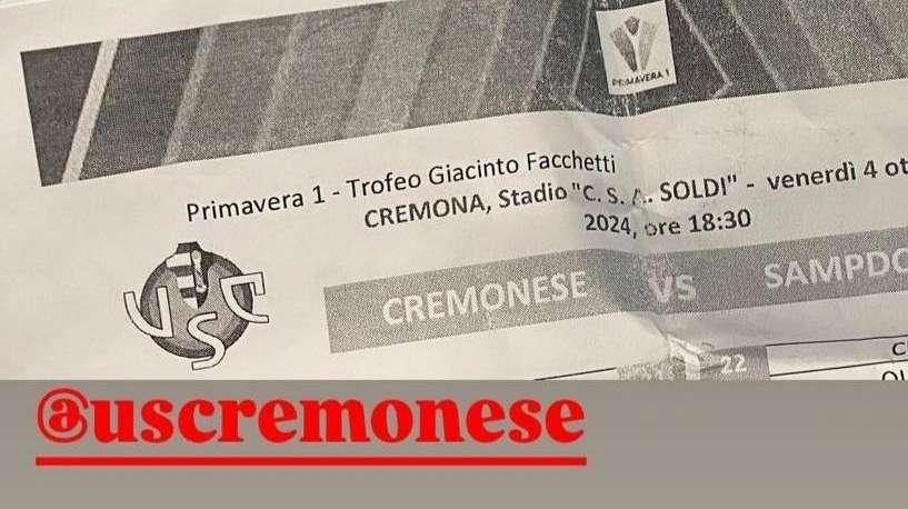 Sampdoria Primavera, Lucchini sugli spalti per la partita con la Cremonese 
