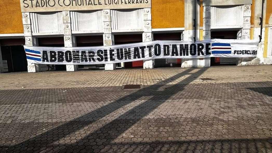 Tifoseria Sampdoria, Federclubs: "Abbonarsi è un atto d'amore!"