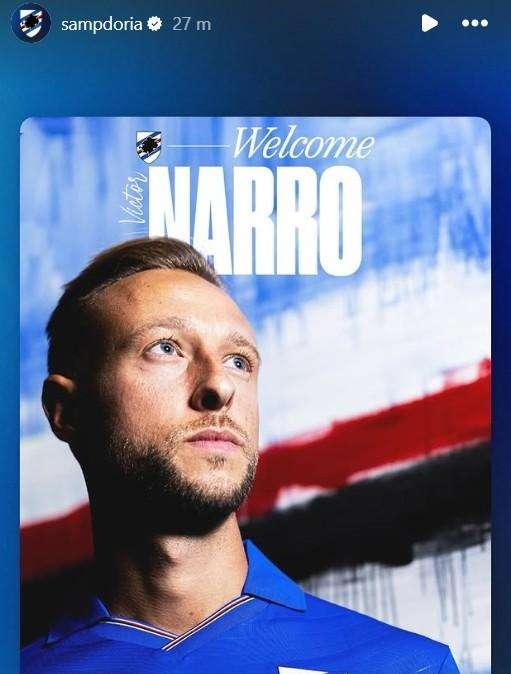 UFFICIALE: Sampdoria, Victór Narro é blucerchiato