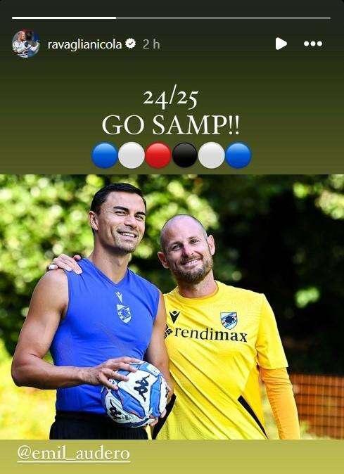 Social Sampdoria, Ravaglia festeggia il rientro di Audero