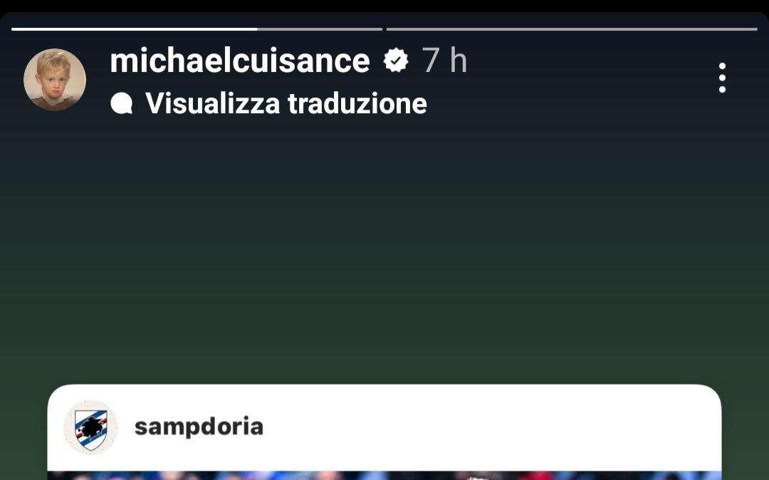 Sampdoria, il pensiero di Cuisance: "Non mollare mai"