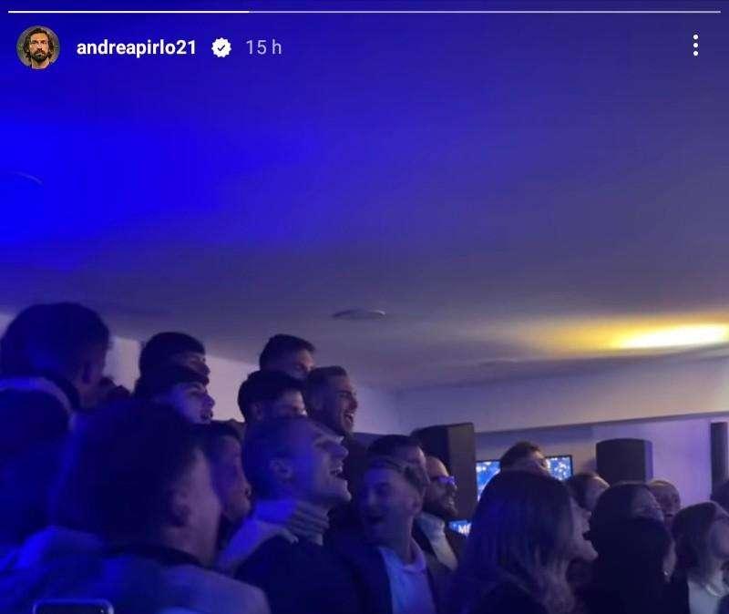 Sampdoria, il post di Pirlo con la squadra che canta Lettera da Amsterdam 