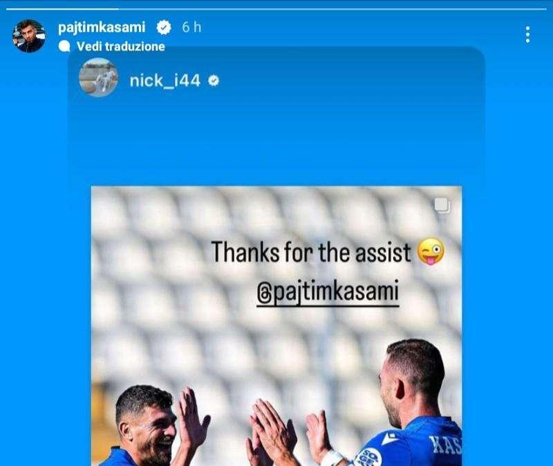 Social Sampdoria, Ioannou ringrazia per l'assist. Kasami: "Ora è il tuo turno"
