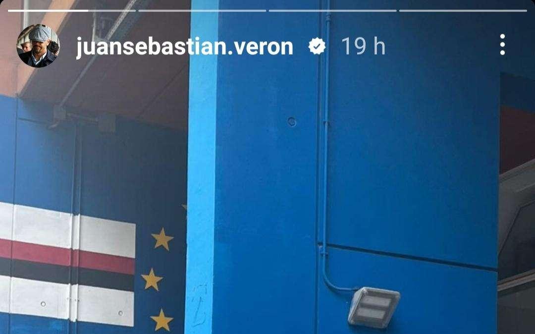 Sampdoria social, Veron e il mulares con "Dale Doria"
