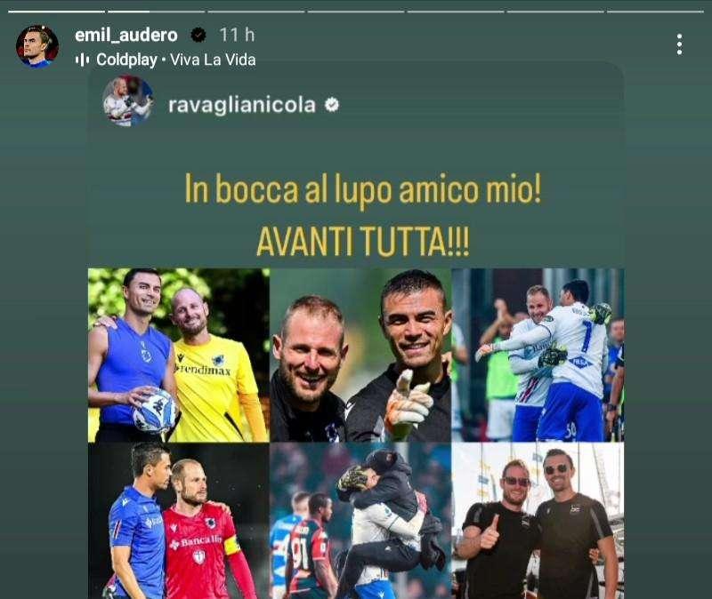 Audero lascia la Sampdoria, Ravaglia: "In bocca al lupo amico mio"