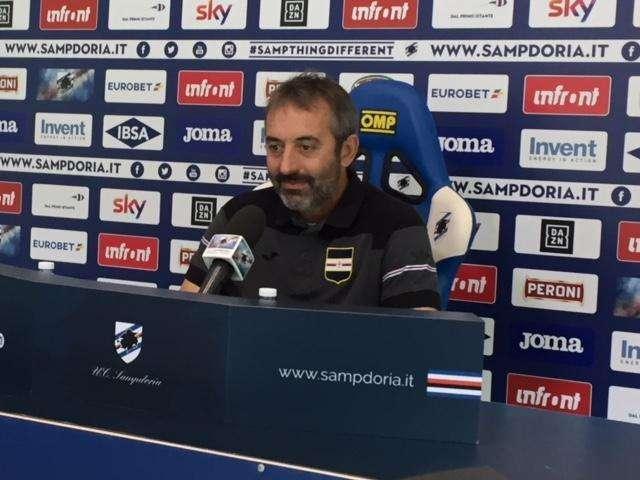 Giampaolo: "Penso che alla lunga, se tu hai un canovaccio nelle difficoltà ti possa aiutare, soccorrerti perché ti aggrappi a qualcosa che conosci"
