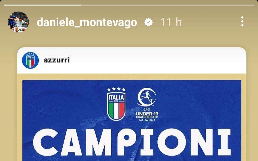 Sampdoria, Montevago celebra il successo dell'Italia U19 agli Europei