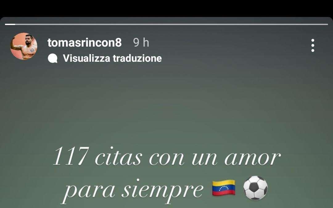 Sampdoria, Rincon con il Venezuela: "117 presenze con un amore per sempre"