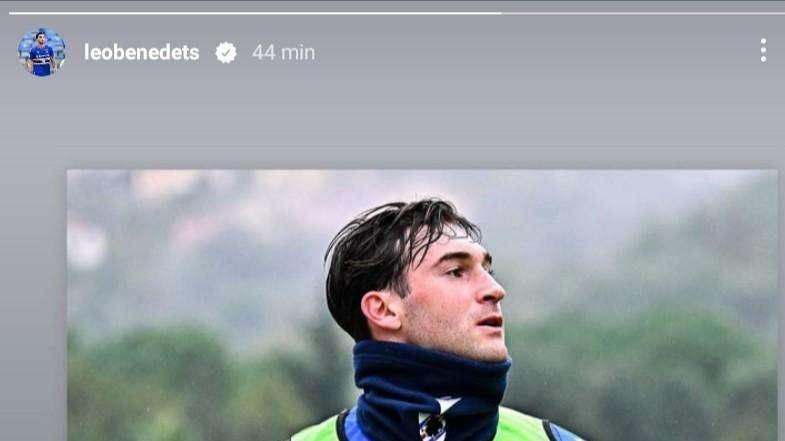 Sampdoria - Bari, inserimento di Benedetti, palla alta