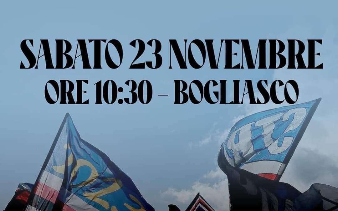 Sampdoria, Gruppi della Sud: "Sabato 23 novembre ore 10.30 - Bogliasco"