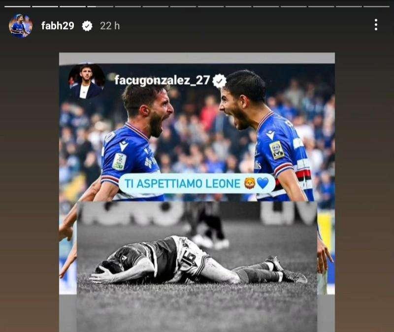 Social Sampdoria, Gonzalez incoraggia Borini: "Ti aspettiamo leone"