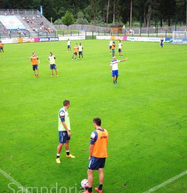Pinzolo, terminato l'allenamento mattutino: squadra divisa in gruppi
