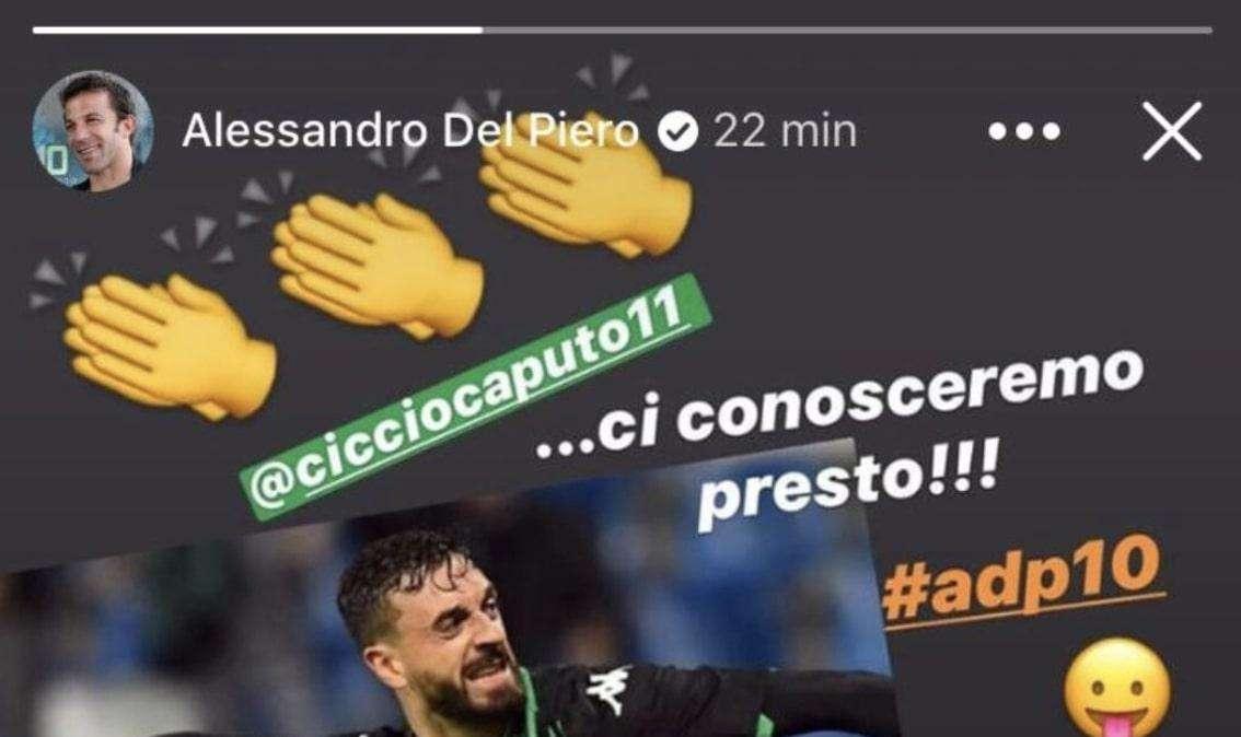 Del Piero risponde a Caputo: "Ci conosceremo presto" - FOTO