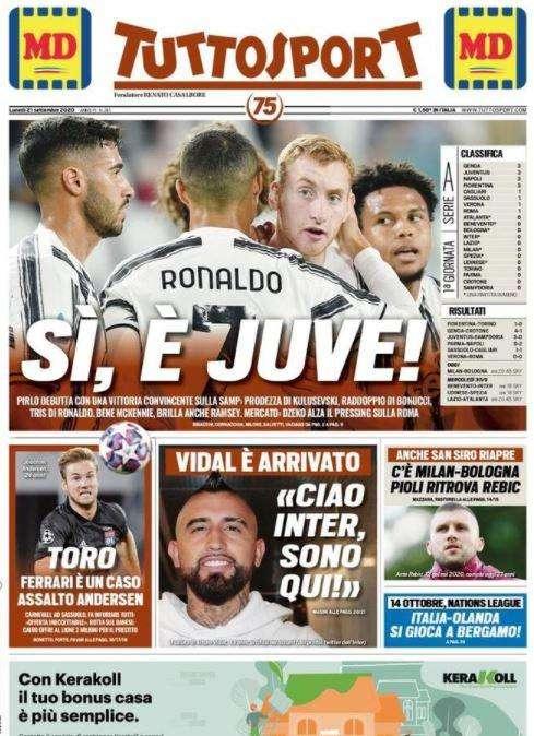 L'apertura di Tuttosport: "Sì, è Juve! Carnevali fa infuriare tutti"