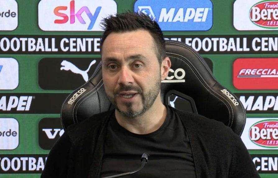 De Zerbi conferenza stampa Milan Sassuolo: "Non ho piacere a giocare la gara"