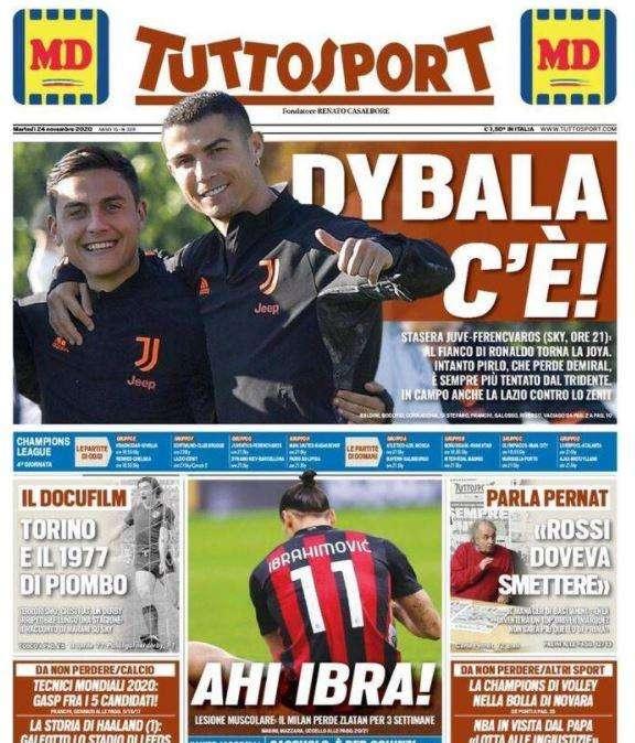 L'apertura di Tuttosport sulla Juventus: "Dybala c'è!"