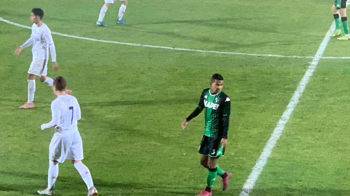 Rogerio in campo con la Primavera in Sassuolo-Fiorentina