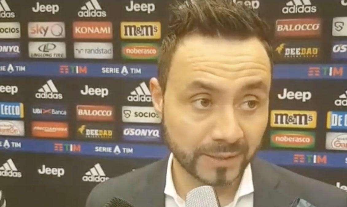De Zerbi: "Risultato dedicato alla famiglia Squinzi. Spirito e coraggio pagano"