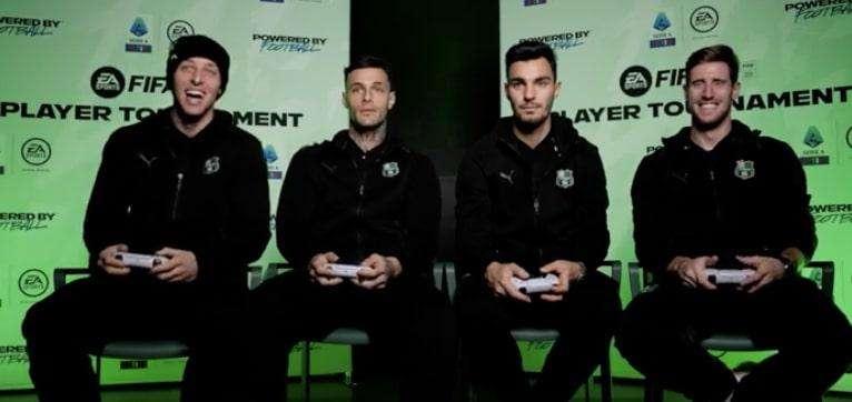 Fifa 22 player tournament con Scamacca, Frattesi, Ayhan e Kyriakopoulos