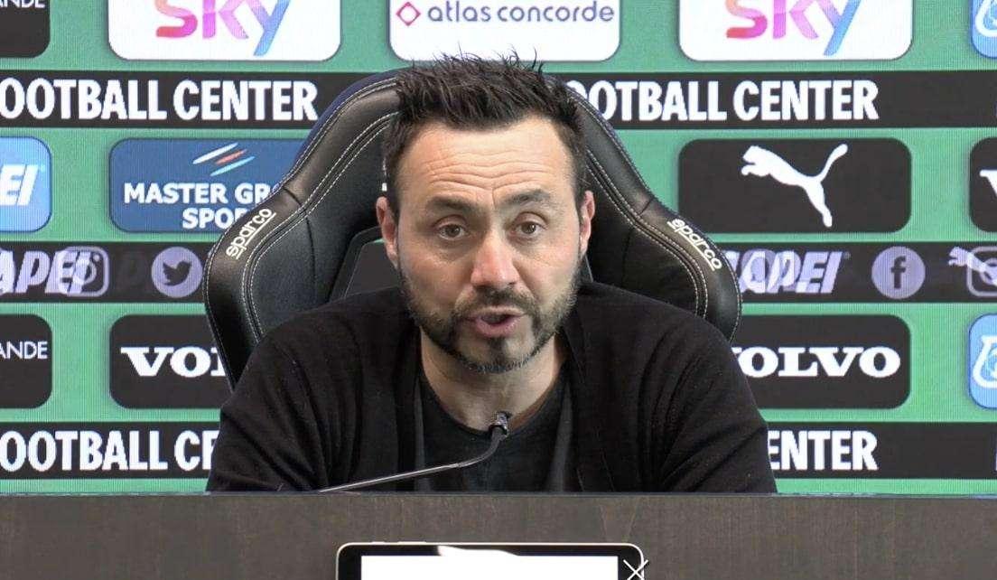 De Zerbi conferenza stampa Benevento Sassuolo: "Tornano in 3" VIDEO