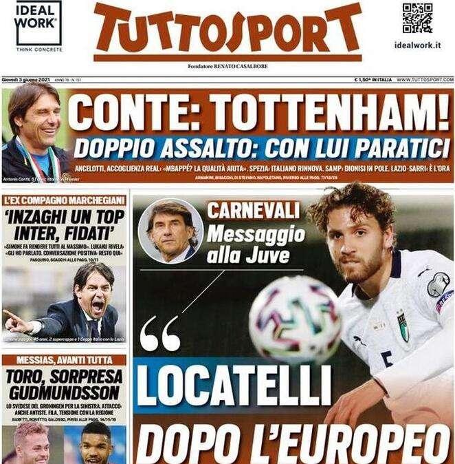 Rassegna stampa sportiva oggi: parlano De Zerbi e Carnevali