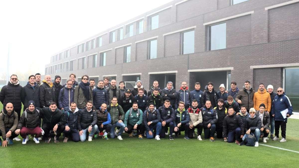 Sassuolo, allenamento con ospiti i partecipanti al Corso Allenatori Licenza D