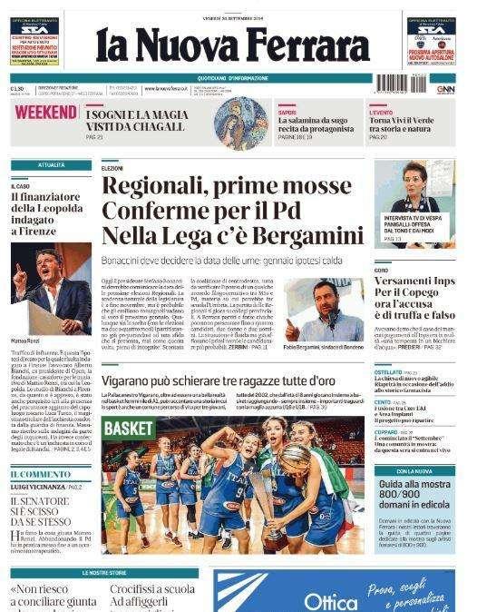 La Nuova Ferrara in prima pagina: "Tour de force SPAL"