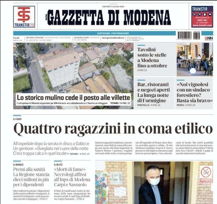 Gazzetta di Modena: "Prova di forza del Sassuolo: vince il derby e l'Europa chiama"