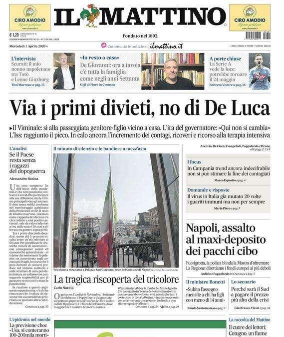 Il Mattino: "Serie A di corsa verso il 24 maggio"