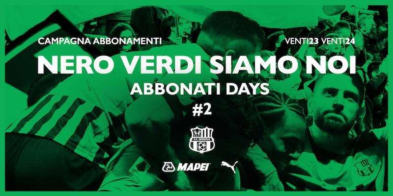 Sassuolo abbonati days 2: posti terminati. Le info neroverdi