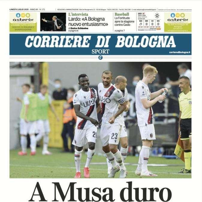 Corriere di Bologna sui rossoblù: "A Musa duro. Mercoledì il Sassuolo"