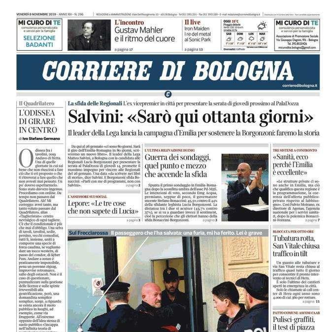 Corriere di Bologna: "Al derby col Sassuolo in stato d’emergenza"