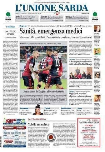 L'Unione Sarda: "L'entusiasmo del Cagliari all'esame Sassuolo"