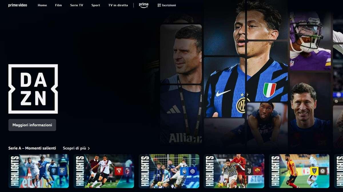 DAZN su Amazon Prime Video: come guardare le partite di Serie A e di B
