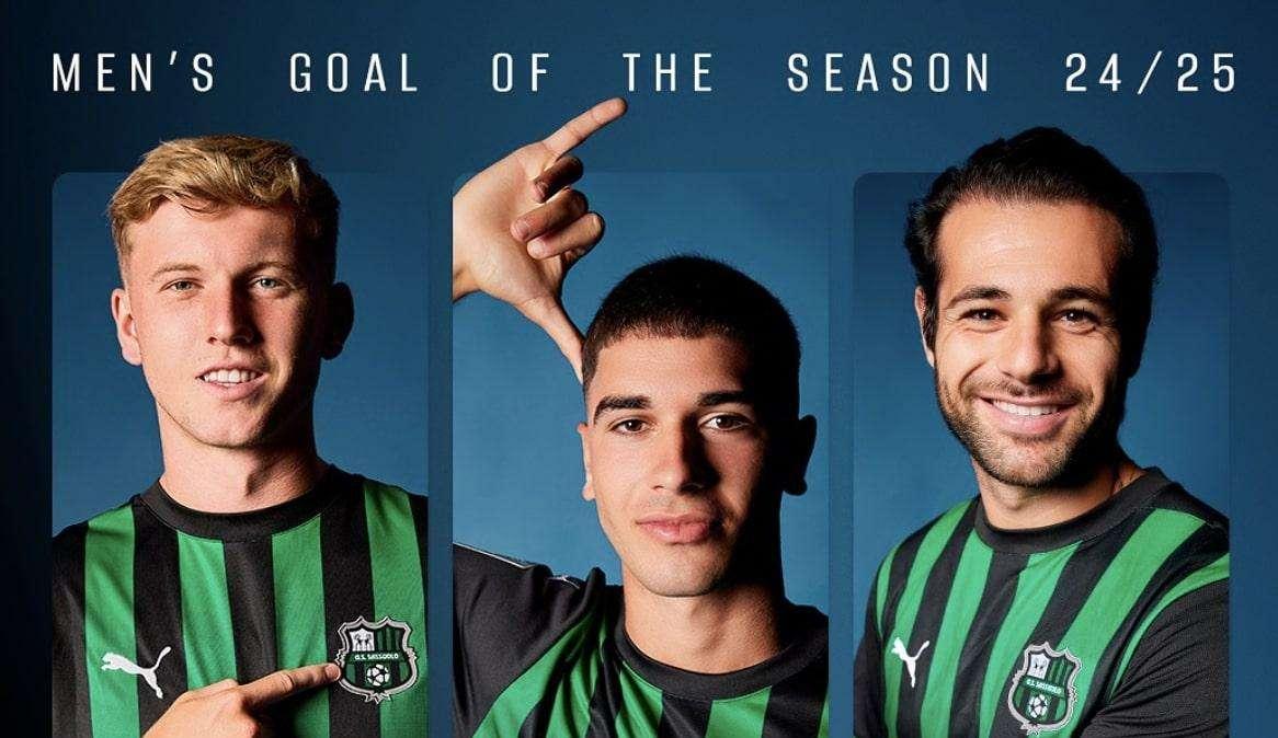 Gol of the season Sassuolo 24/25 tra Volpato, Doig e Pierini: chi hanno scelto i tifosi