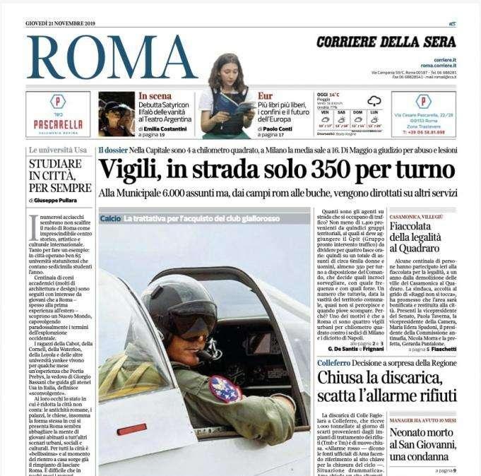 Corriere di Roma: "Immobile Settebellezze. Col Sassuolo caccia a Batistuta"