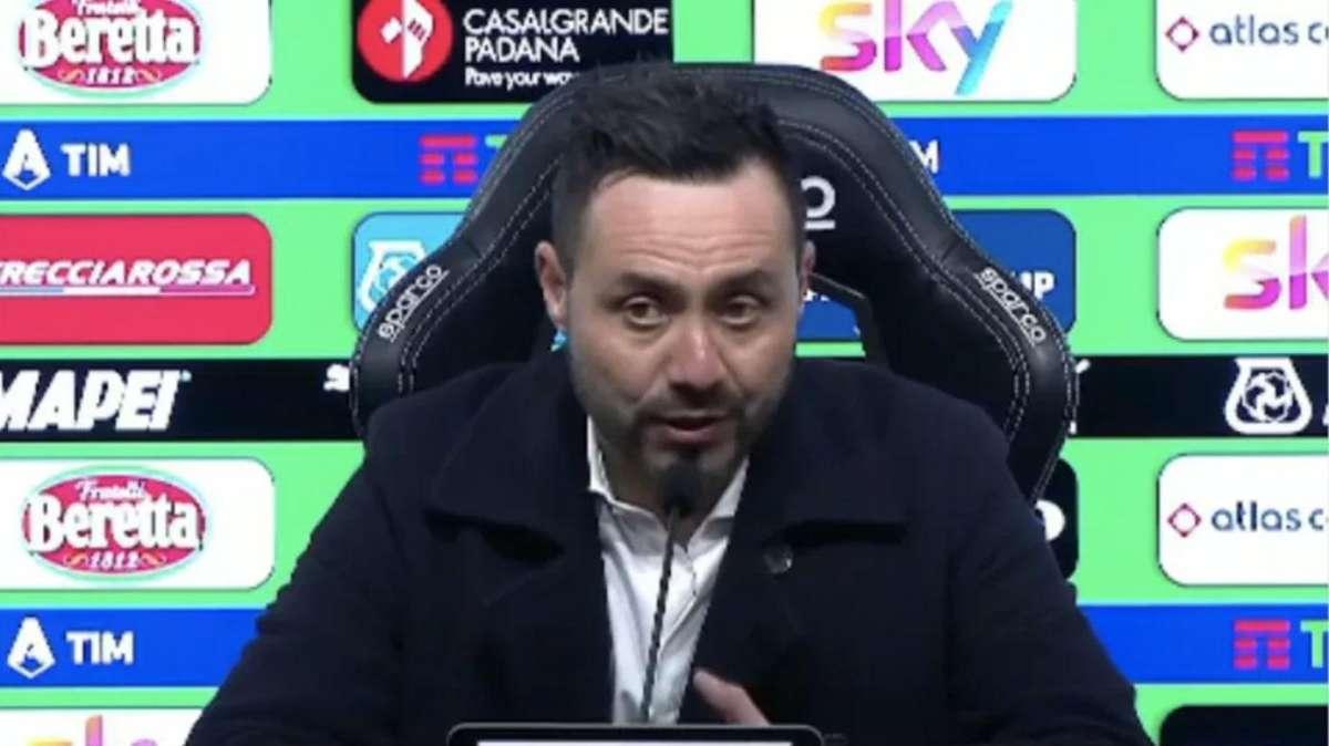Conferenza De Zerbi: "Torno a casa orgoglioso ma arrabbiato"