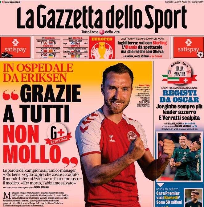Rassegna stampa sportiva oggi: parla De Zerbi, la Premier su Berardi