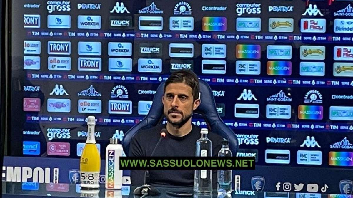 Empoli-Sassuolo 1-0: la frase che rimane per mister Alessio Dionisi