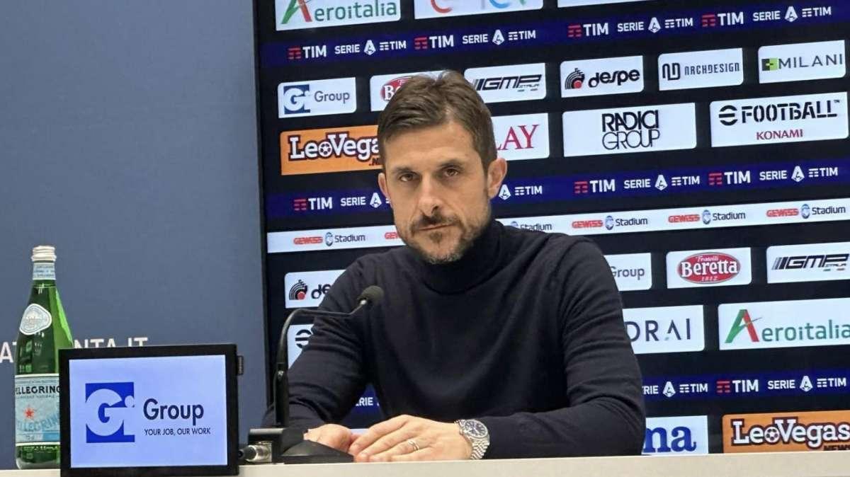 Conferenza Dionisi: "Primo tempo alla pari. Ecco cosa ho detto a Pinamonti"