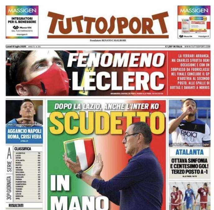 L'apertura di Tuttosport sulla Juve: "Scudetto in mano"