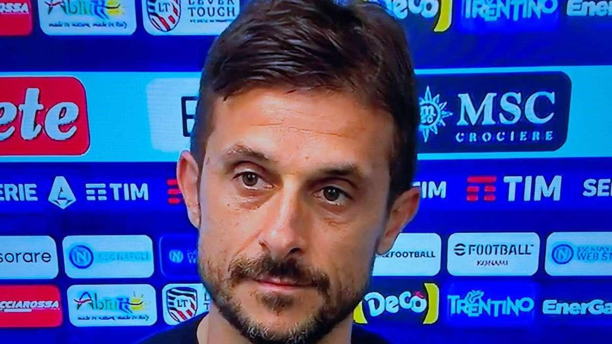Dionisi: "Dispiace finire in 10, non è da tutti creare tanto col Napoli. Ko che brucia"
