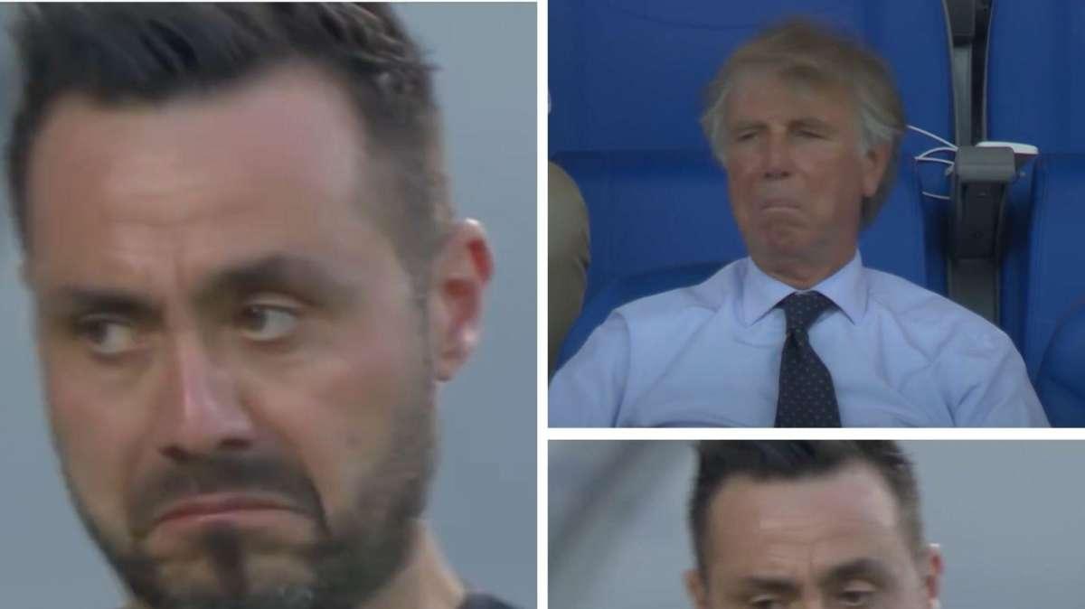 Con quella faccia un po' così, quell'espressione un po' così che abbiamo noi che abbiamo visto il Sassuolo