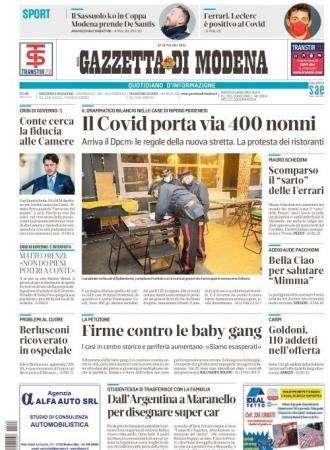 Gazzetta di Modena: "Il Sassuolo resta in 10 anche con la SPAL ed esce dalla Coppa"