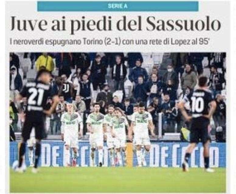 Juve ai piedi del Sassuolo: la rassegna stampa dopo l'impresa del 27-10-21