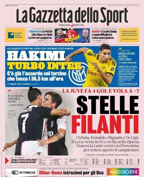 La Gazzetta dello Sport: "E al Consiglio scoppia la lite: Lotito contro Tommasi"