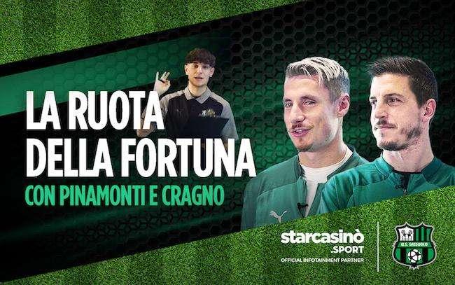 La ruota della fortuna neroverde: Pinamonti e Cragno con StarCasinò Sport VIDEO