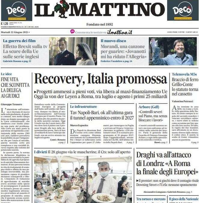 Il Mattino: "Italmarket. Da Donnarumma a Locatelli, tutti vogliono gli azzurri"