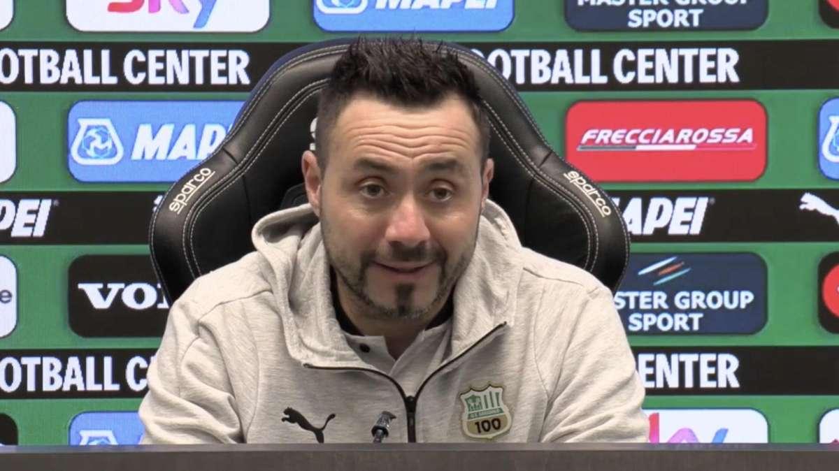De Zerbi conferenza stampa Roma Sassuolo: "Zero alibi" VIDEO