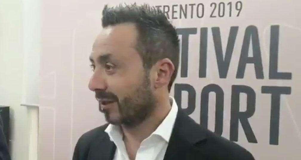 De Zerbi al Festival dello Sport: "Con l'Inter dobbiamo ritrovarci. Sensi? Se non c'è è meglio"